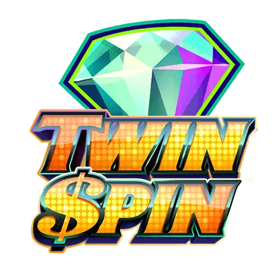 Twin Spin slot logo van NetEnt met futuristisch neon design